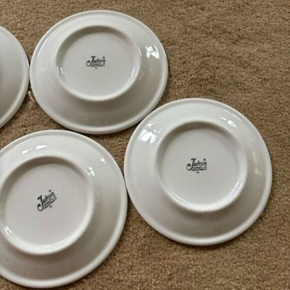 5 Jackson China Vintage Green & White 7” Plates - Picture 8 of 9